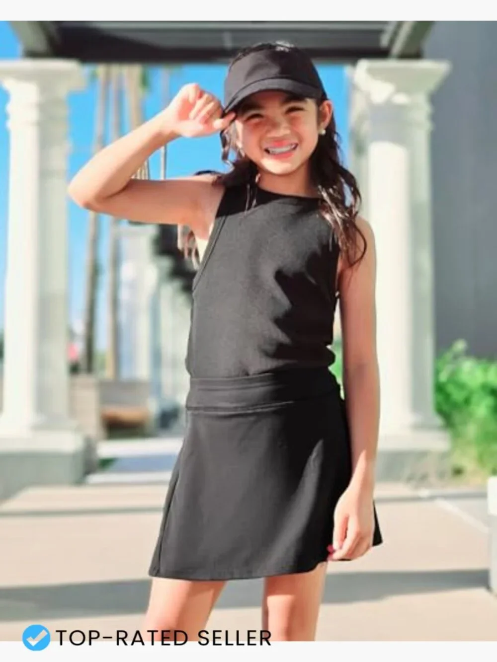 Girls Tennis Skort Athletic Skirt with Pockets High Waisted Sports Golf Running